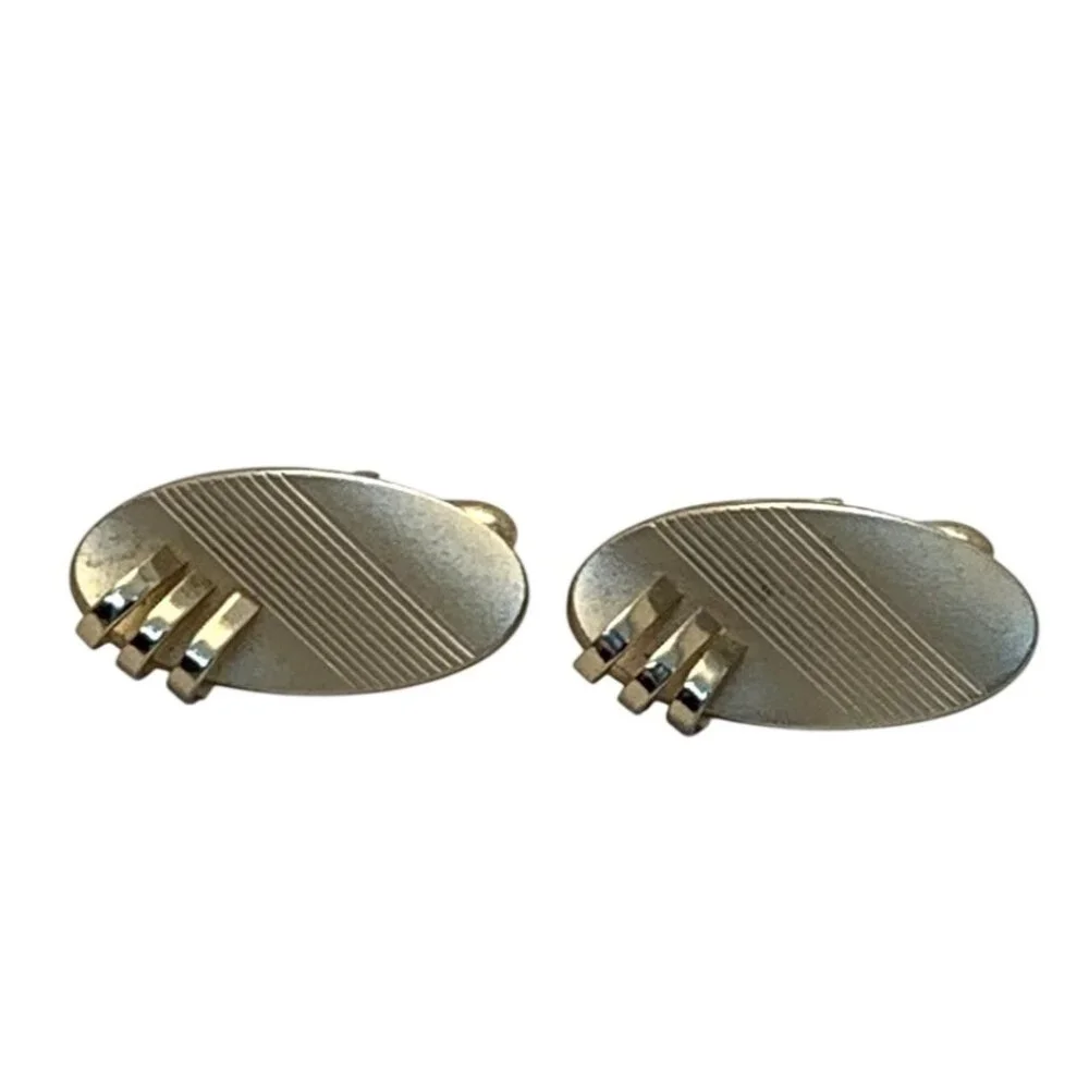 Vintage Swank Textured Gold Tone Cufflinks (1982)